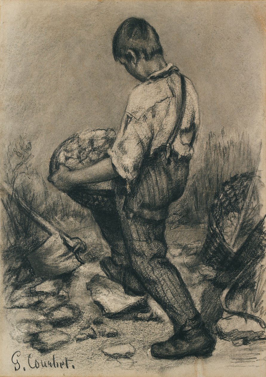 Ung Stenbryder, c1864-1865 af Gustave Courbet