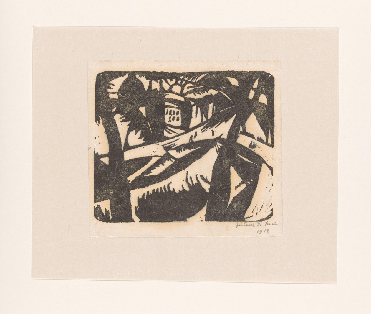 Landskab af Gustave De Smet (signed by artist)