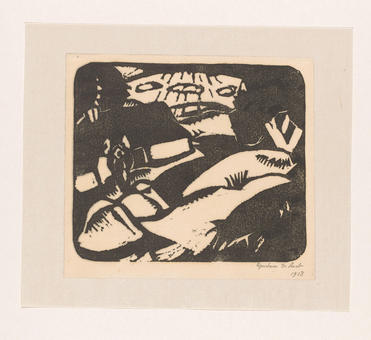Mark og hus af Gustave De Smet (signed by artist)