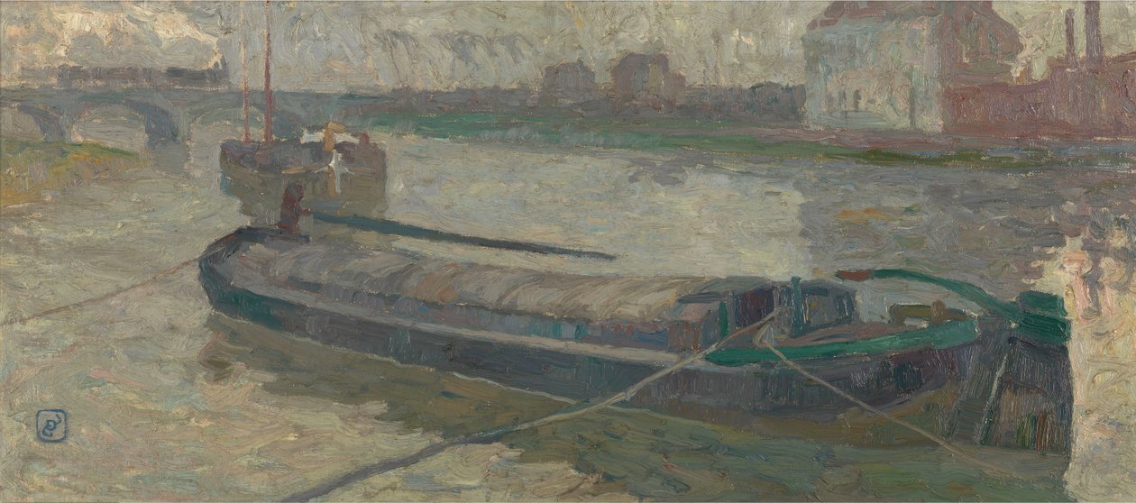 Udsigt over Stropbrug i Gent af Gustave de Smet