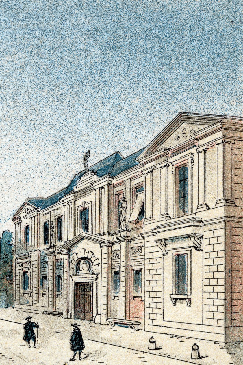 Udsigt over Hotel Carnavalet, Bolig for Marquise of Sevigne af Gustave Demoulin