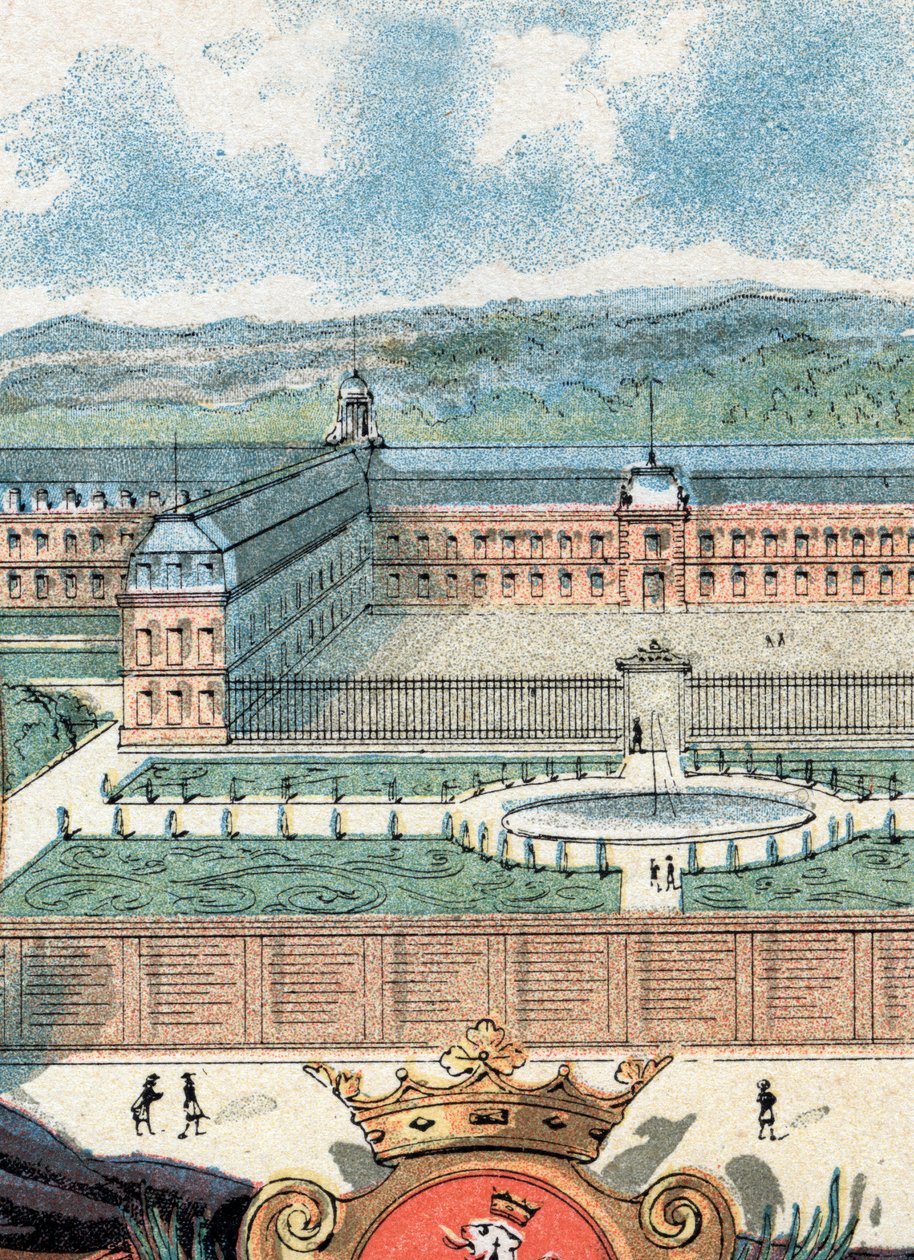 Udsigt over kongehuset Saint-Cyr, Yvelines af Gustave Demoulin