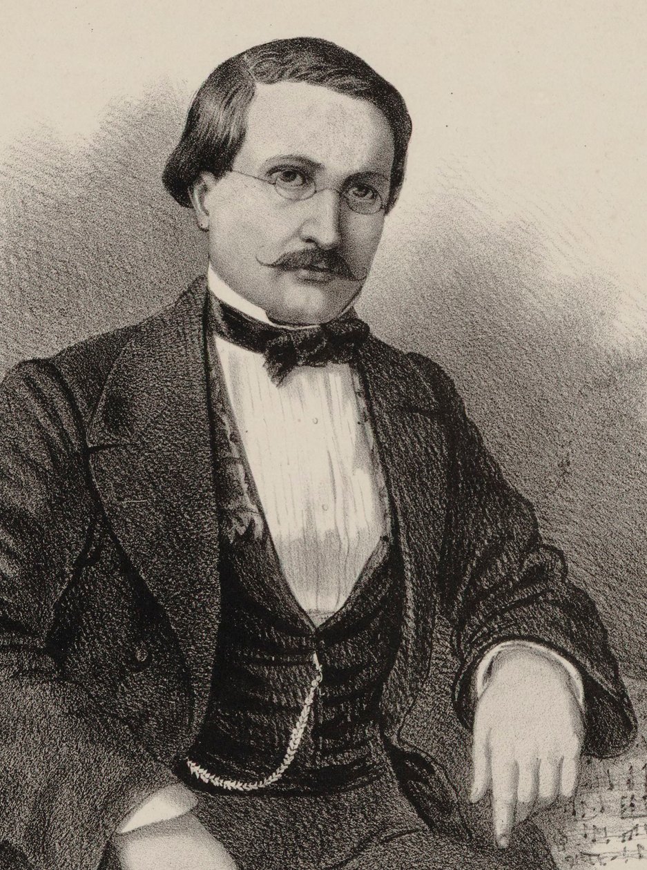 Portræt af komponisten Antony Lamotte 1819-1912, 1855-1859. af Gustave Donjean