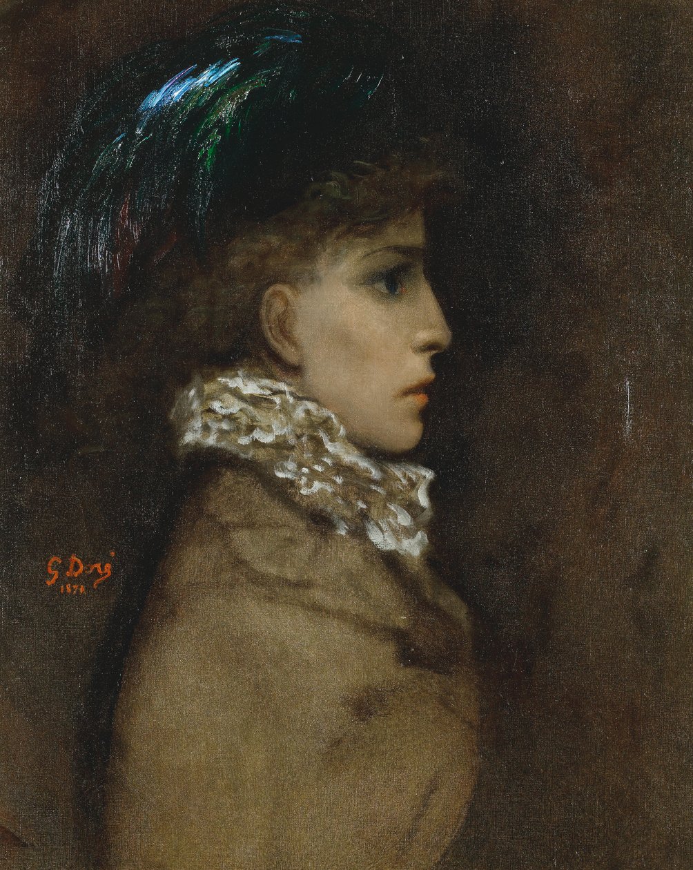 Gustave Doré, 1870 - Sarah Bernhardt af Gustave Dore