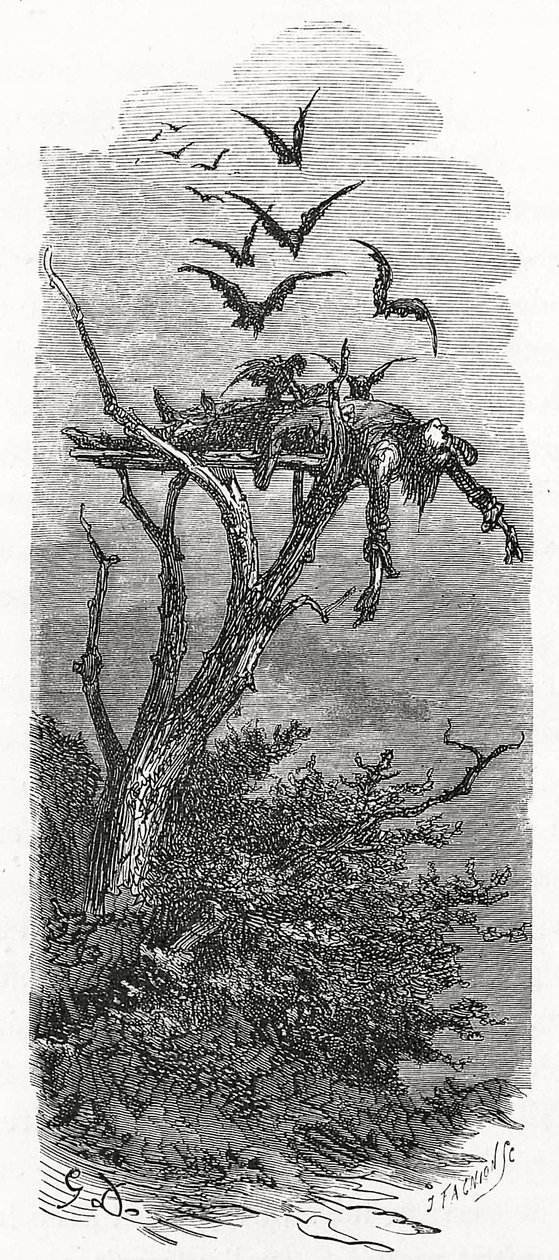En keltisk himmelbegravelse, 1866 af Gustave Dore