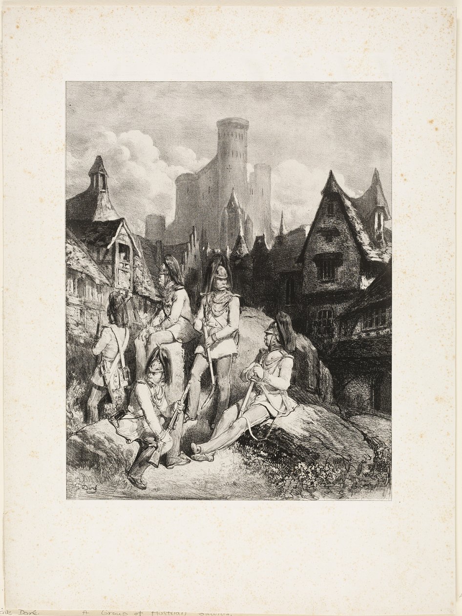 En gruppe østrigske vagter af Gustave Dore