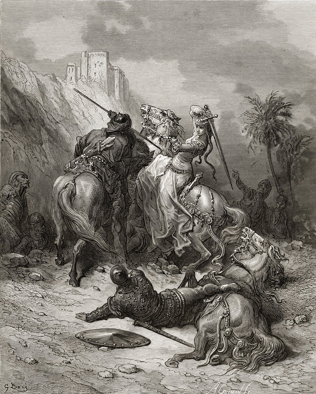 En heltinde Florine af Bourgogne, illustration fra 