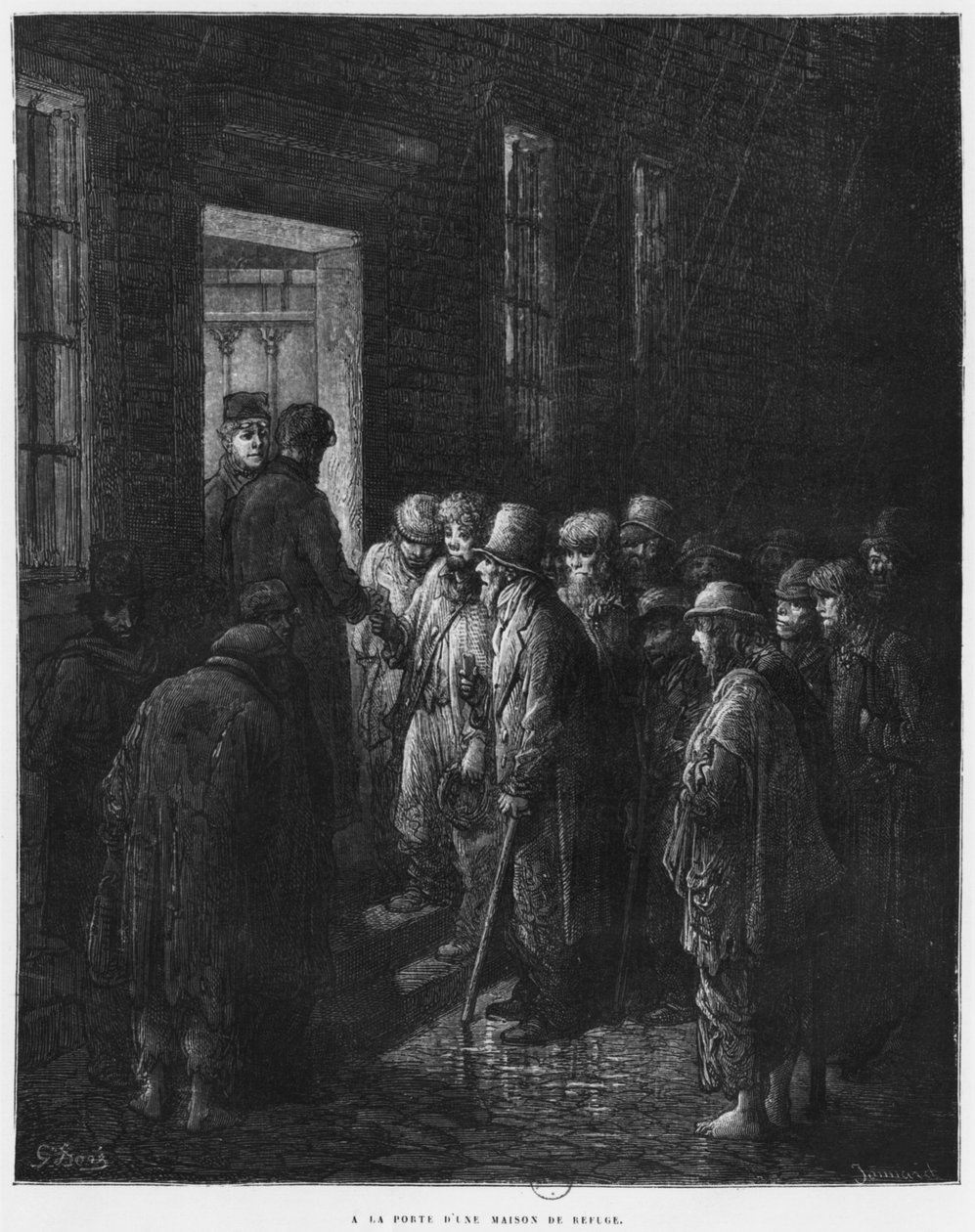 Et tilflugtshus, illustration fra 