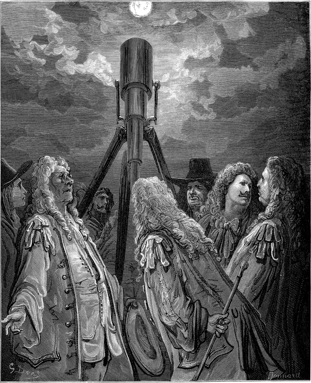 Et dyr i en måne: fabel af Jean de la Fontaine illustreret af Gustave Dore - Et dyr i en måne af Gustave Dore