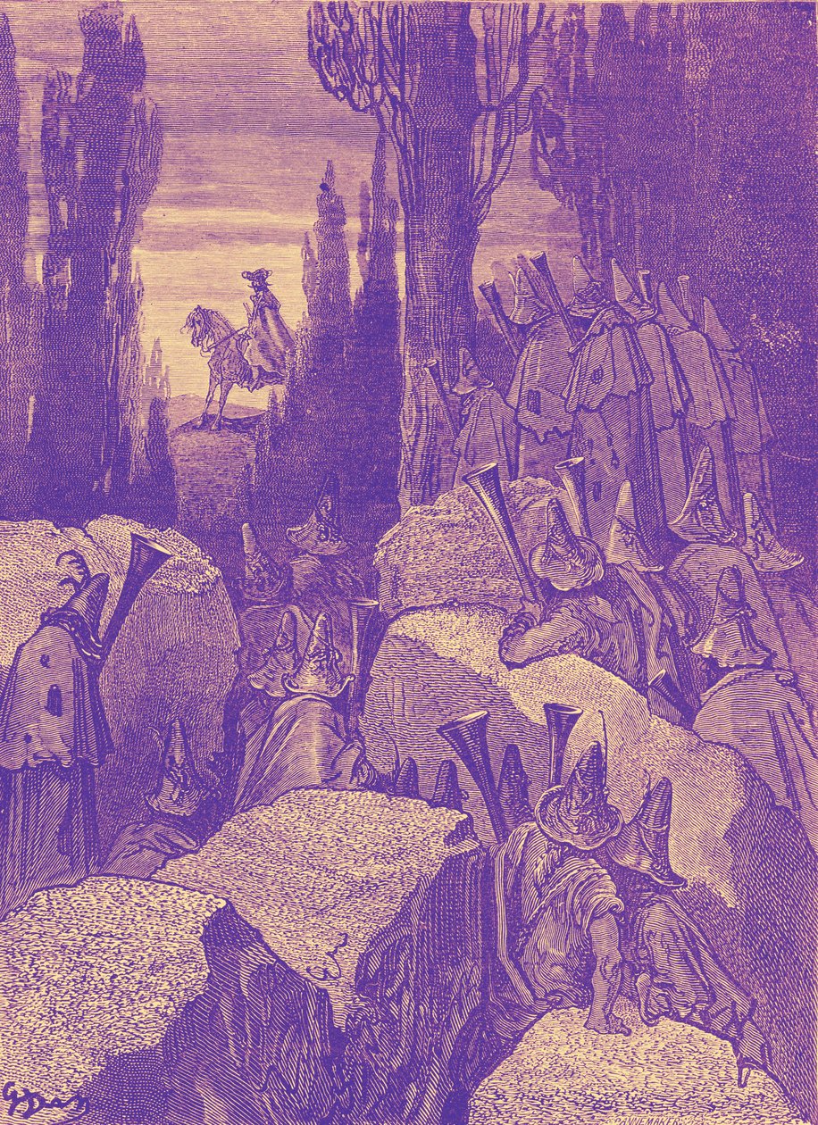 Baron Münchausen: Vejmænd / røvere, af Doré. af Gustave Dore