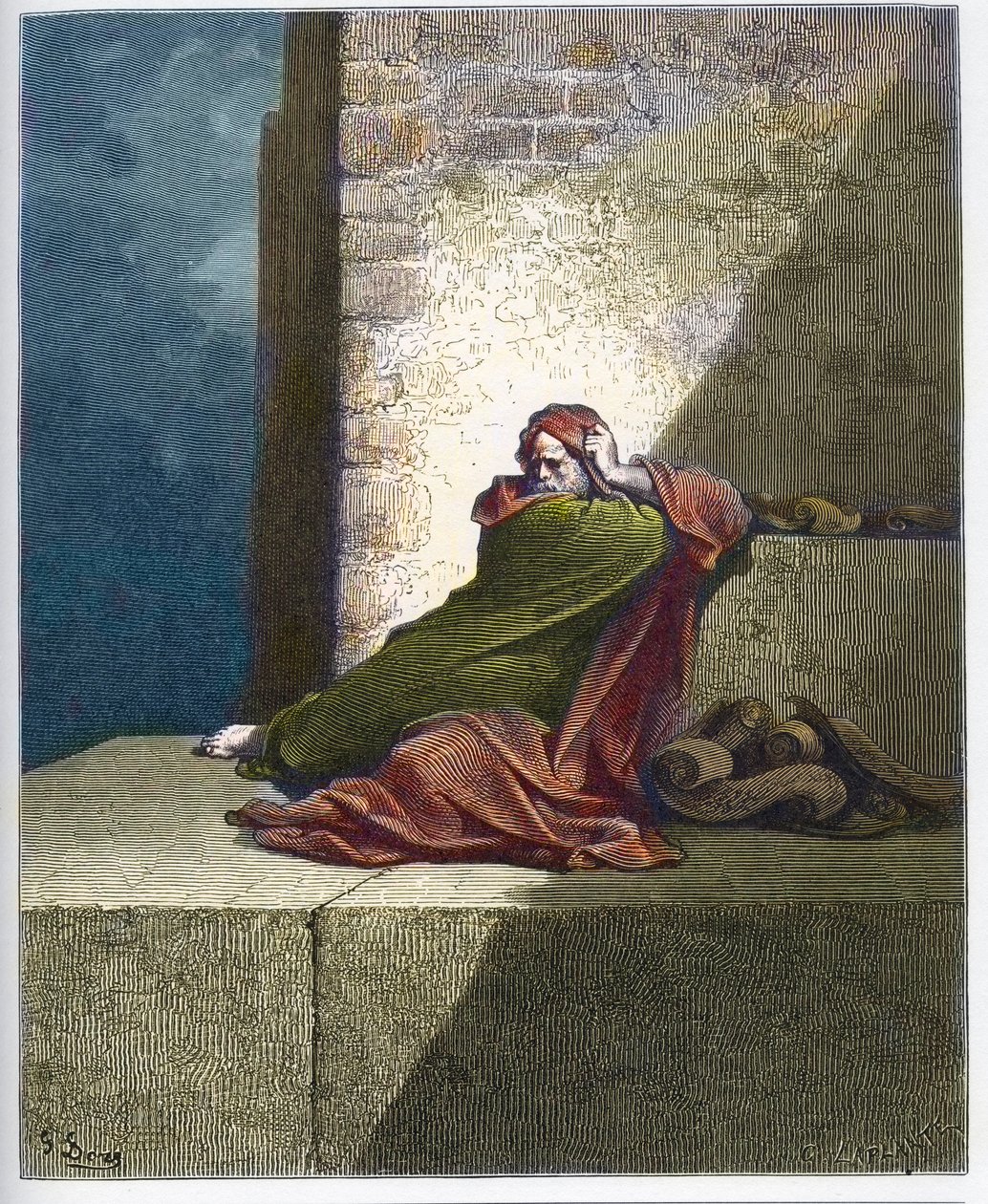 Baruch - Baruch ben Neria - Indgravering fra "The Dore Bible" af Gustave Dore (1832-1883) af Gustave Dore