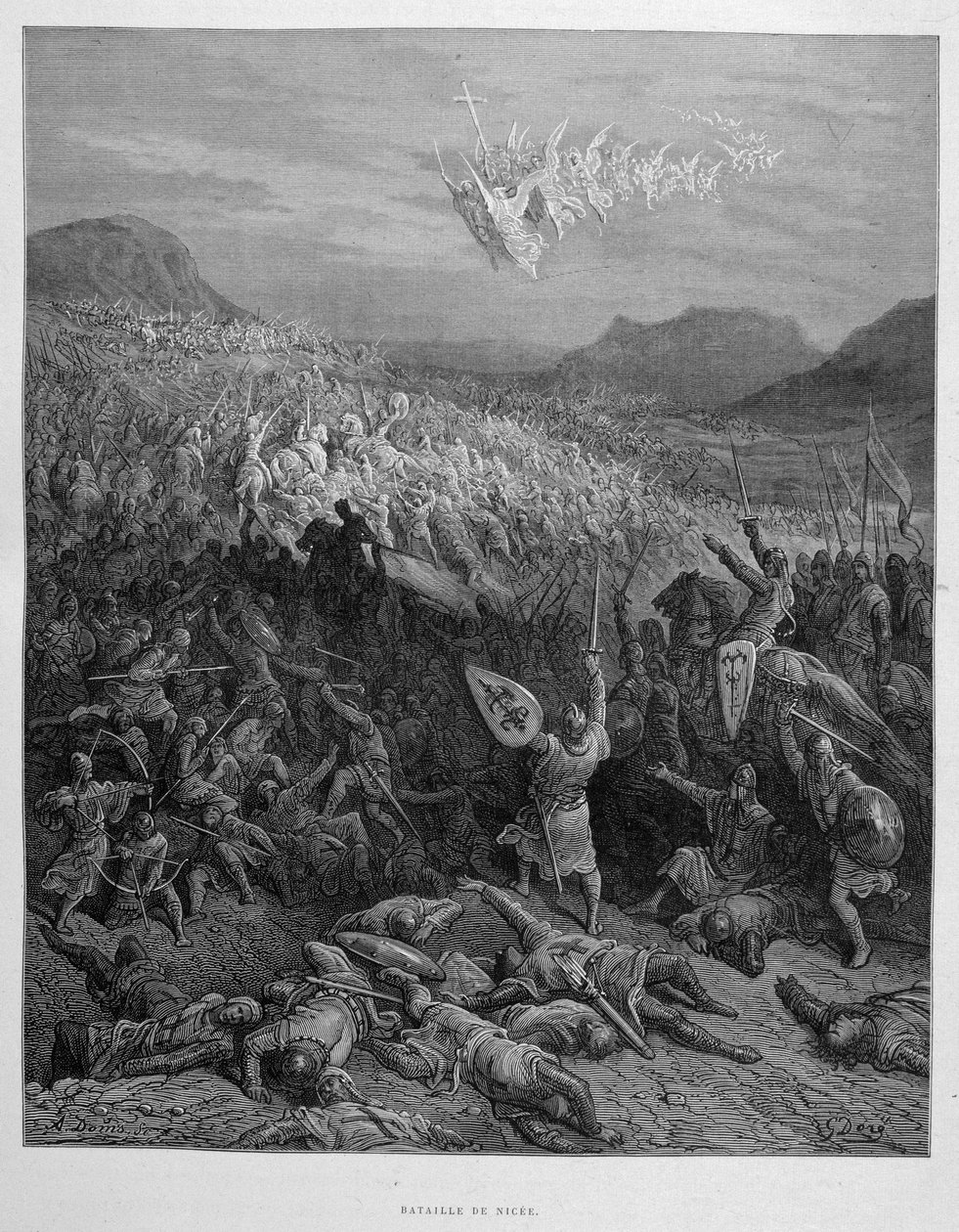 Slaget ved Nicea under det første korstog af Gustave Doré af Gustave Dore