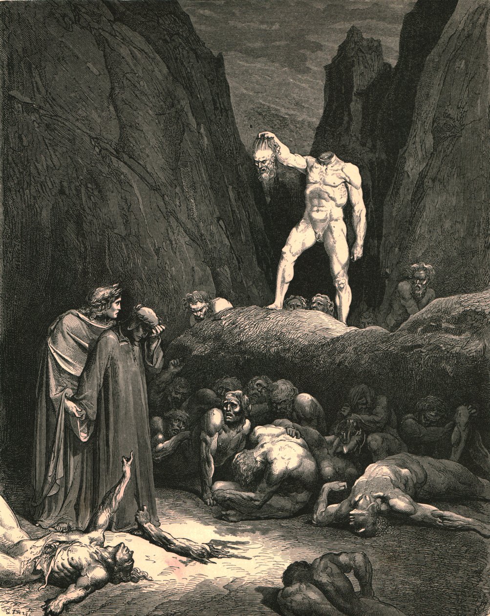 Ved håret bar den det afskårne element, lanterne-vis vedhæng i hånden, c1890. af Gustave Dore