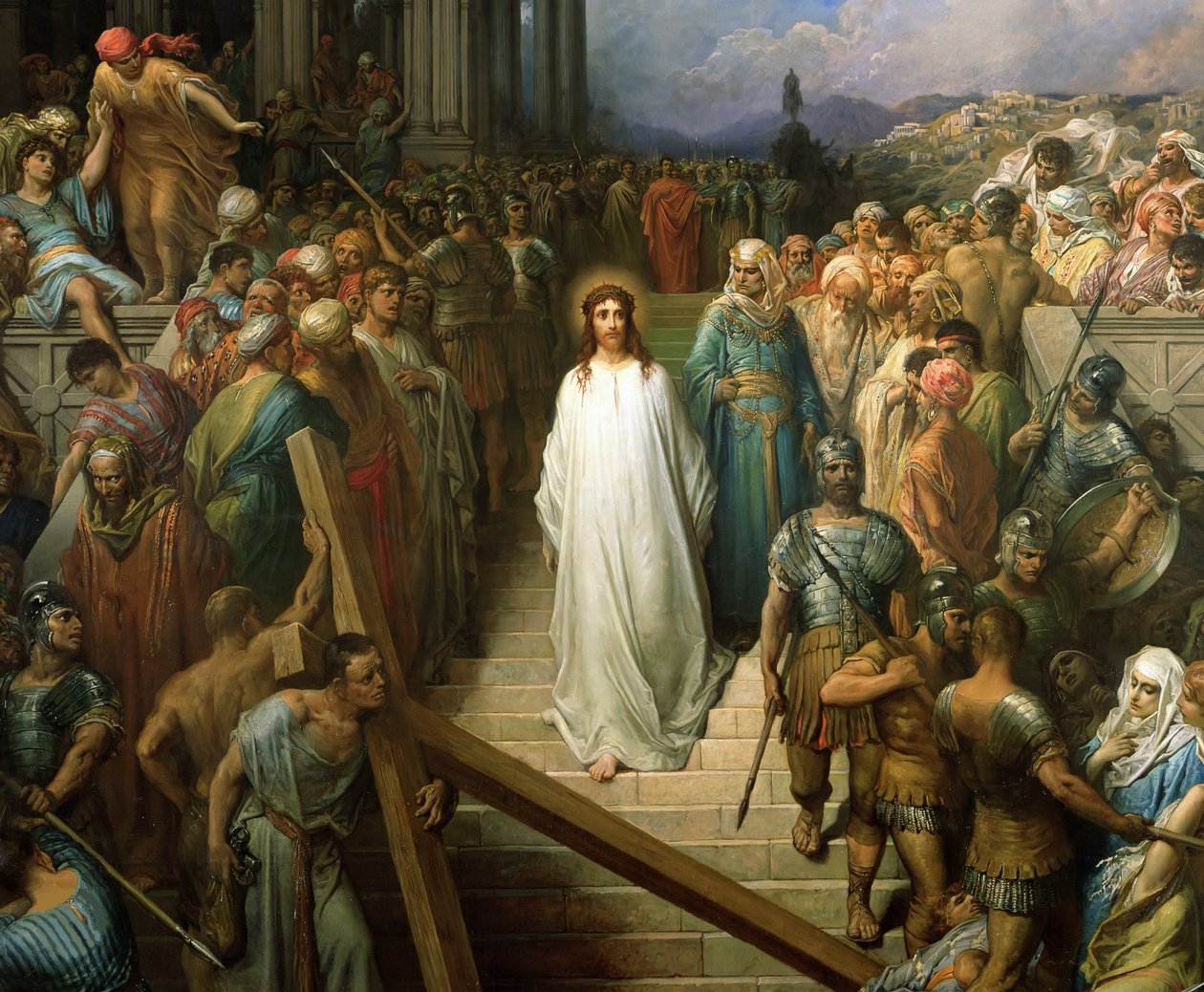 Christ Leaving the Praetorium Christ quittant le prétoire, mellem 1874 og 1880. af Gustave Dore