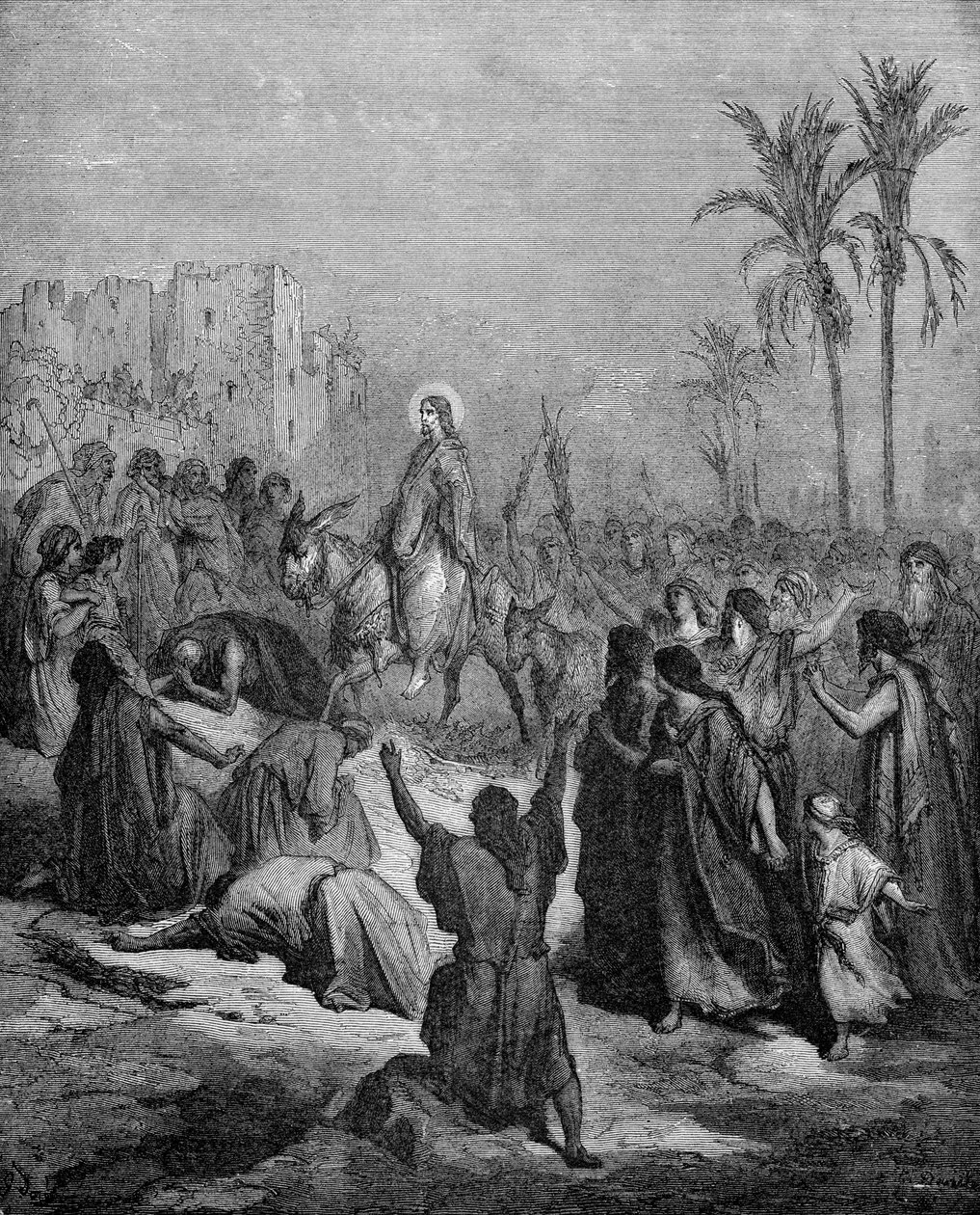 Kristi indtog i Jerusalem af Gustave Dore