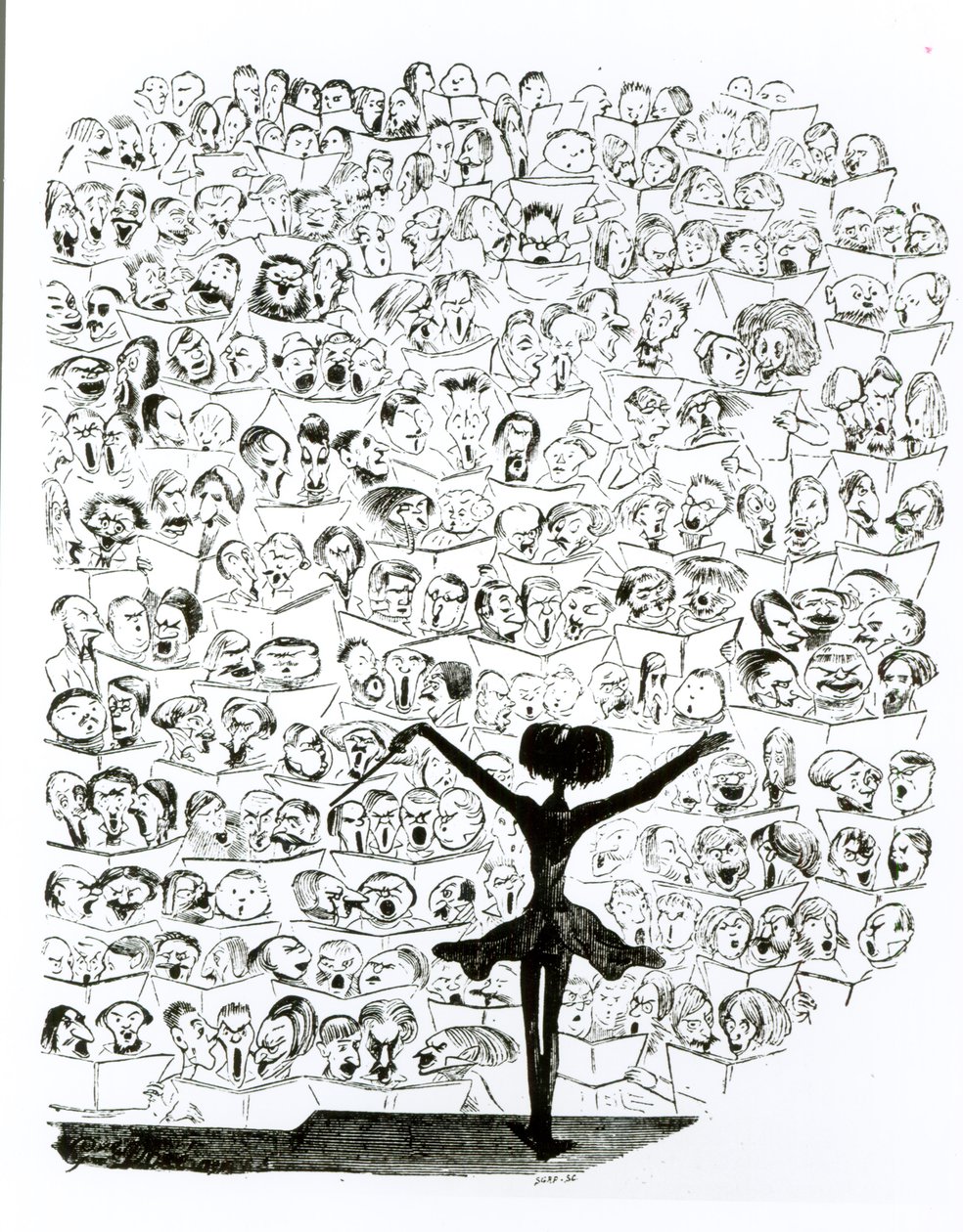 Koncert af Philharmonic Society, karikatur af Hector Berlioz (1803-69) fra 