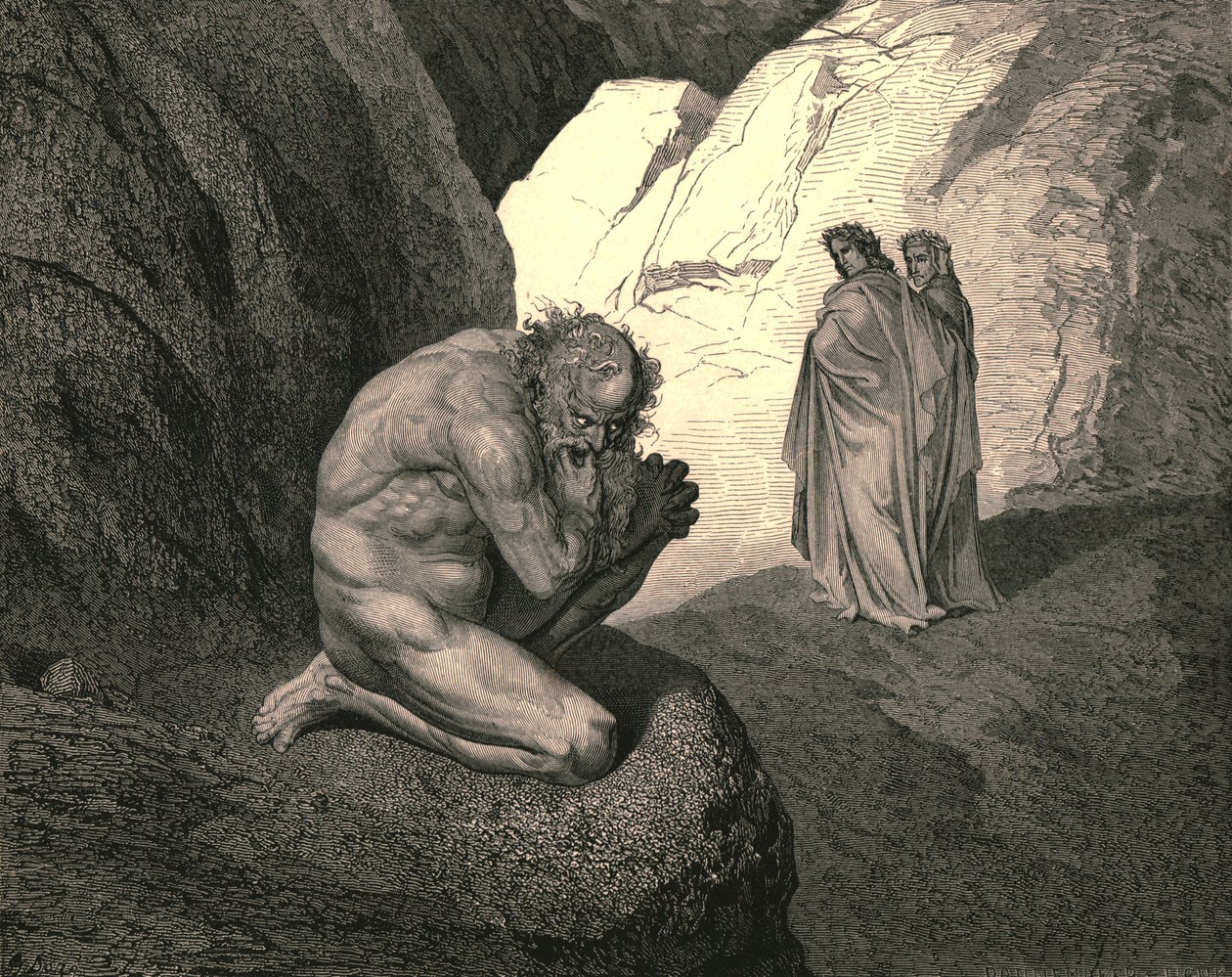 Forbandet ulv! Din vrede indad over dig selv bytte, og fortære dig!, c1890. af Gustave Dore