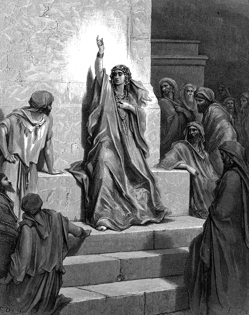 Deborah, hebraisk profetinde og dommer, 1866 af Gustave Dore