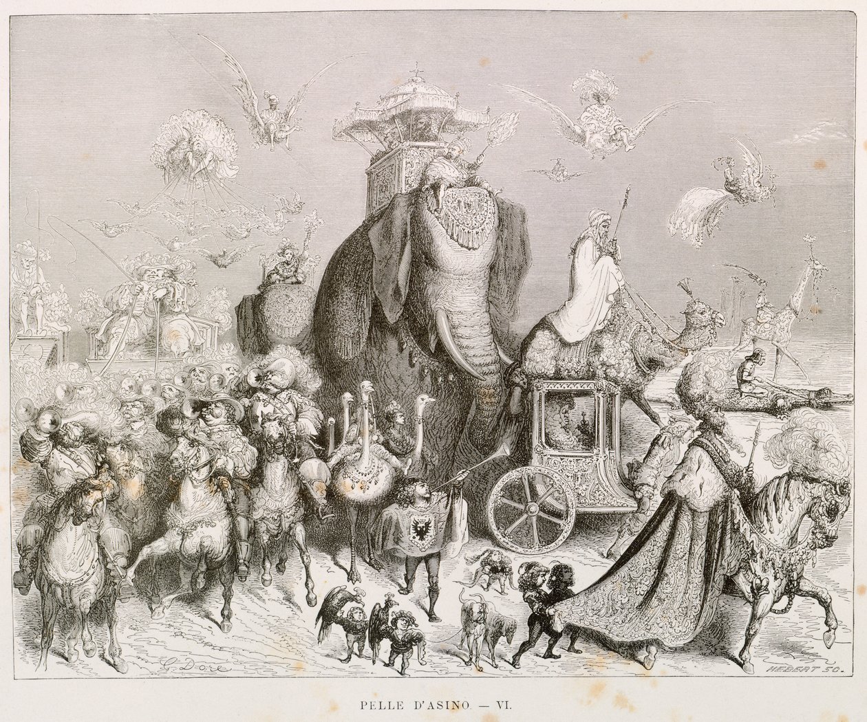 Æselskind, illustration til Complete Fairy Tales af Charles Perrault (1628-1703), af Gustave Dore (1832-1883) af Gustave Dore