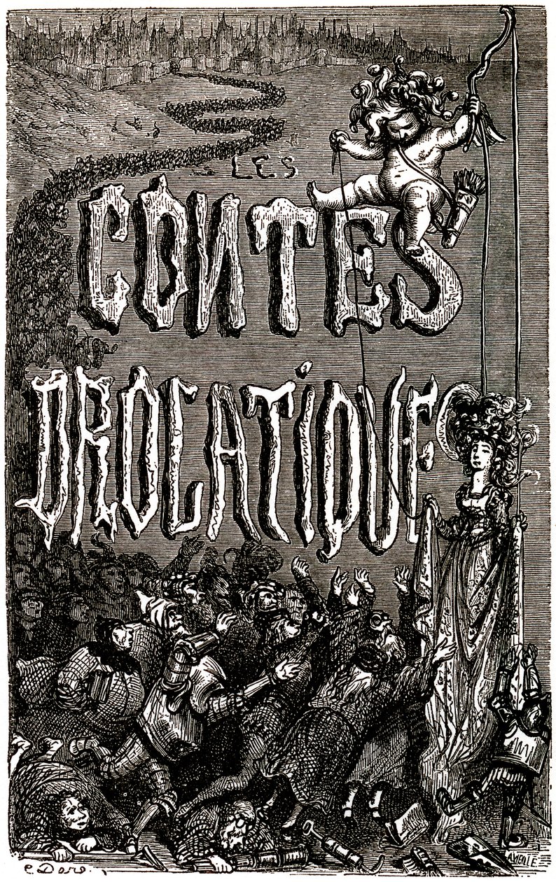 Frontispice til Drolatic Tales of Honore de Balzac af Gustave Dore