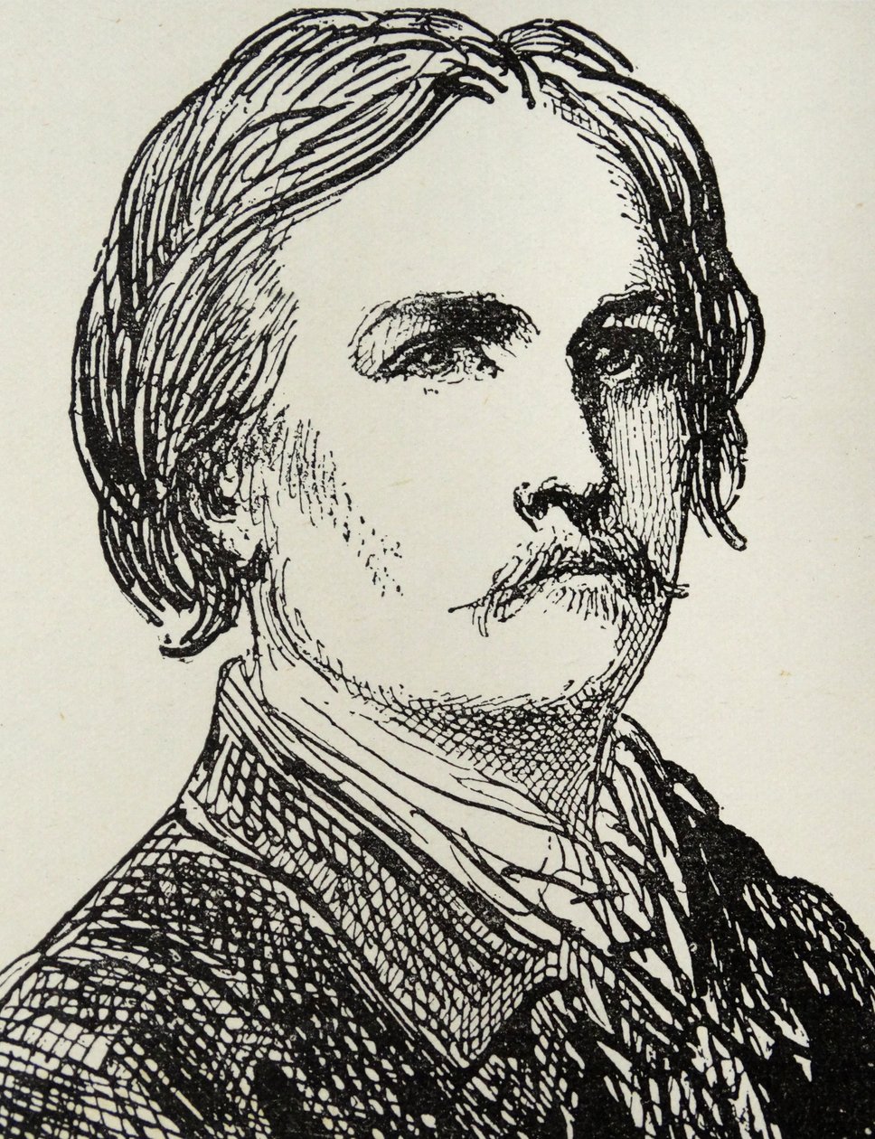 Gustave Dore - 1832-73 Fransk kunstner og bogillustrator stik efter en skitse af et selvportræt af Gustave Dore