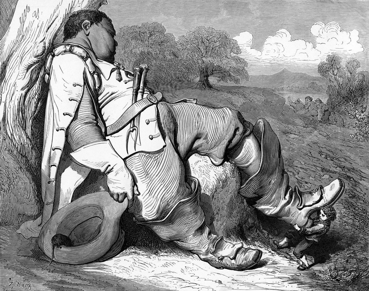 Hop o min tommelfinger, gravering af Gustave Doré. af Gustave Dore