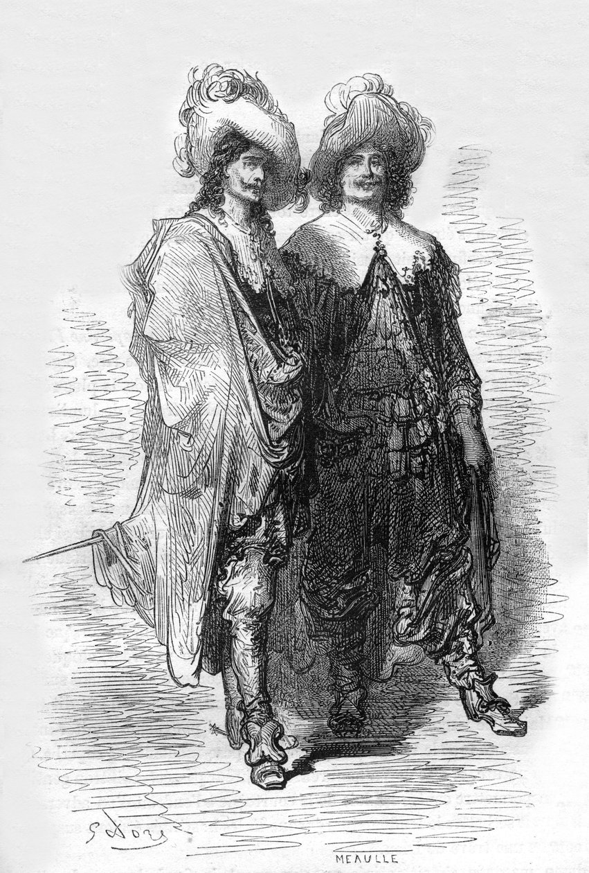 Illustration af Gustave Dore af bogen Kaptajn Fracasse af Theophile Gautier af Gustave Dore