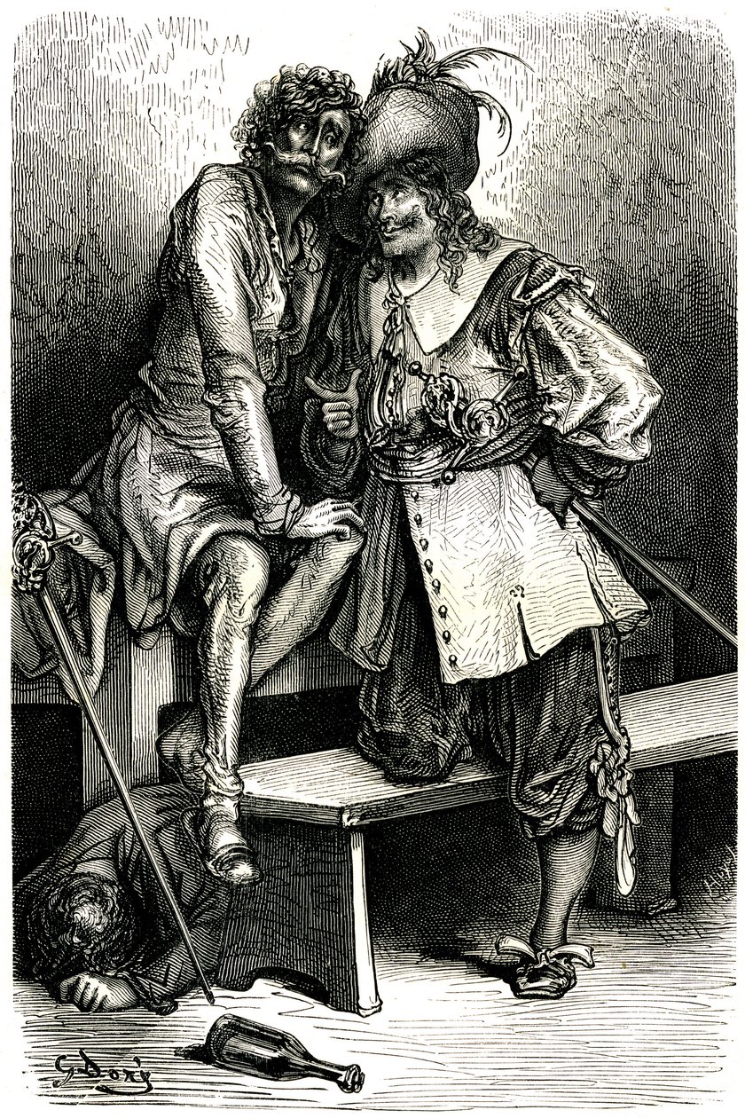Illustration til kaptajn Fracasse af Gustave Dore