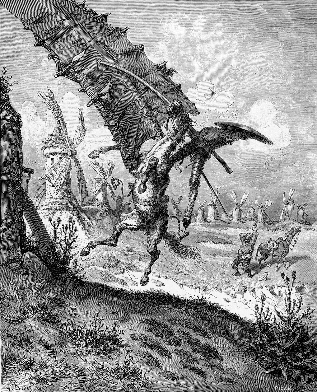 Illustration til bogen Don Quixote de la Mancha af M. de Cervantes, 1863. af Gustave Dore