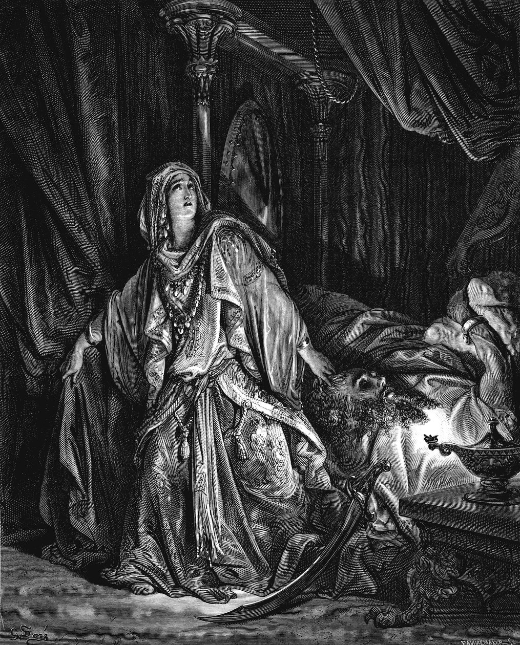 Judith ved at skære hovedet af Holofernes, 1866 af Gustave Dore