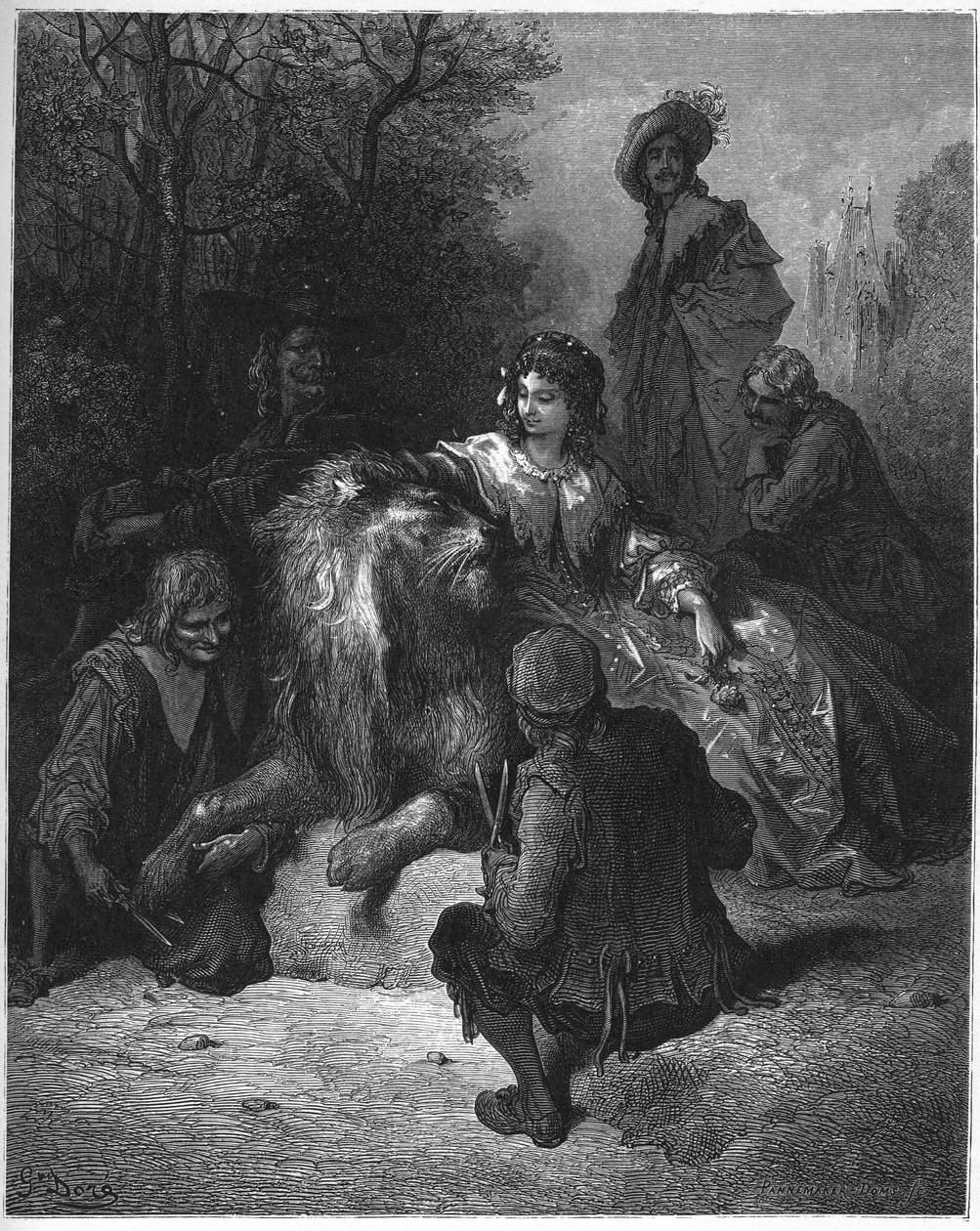 Den forelskede løve - den forelskede løve - af Gustave Dore