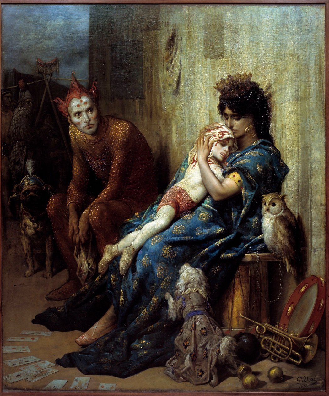 Les Saltimbanks-maleri af Gustave Dore (1832-1883) af Gustave Dore