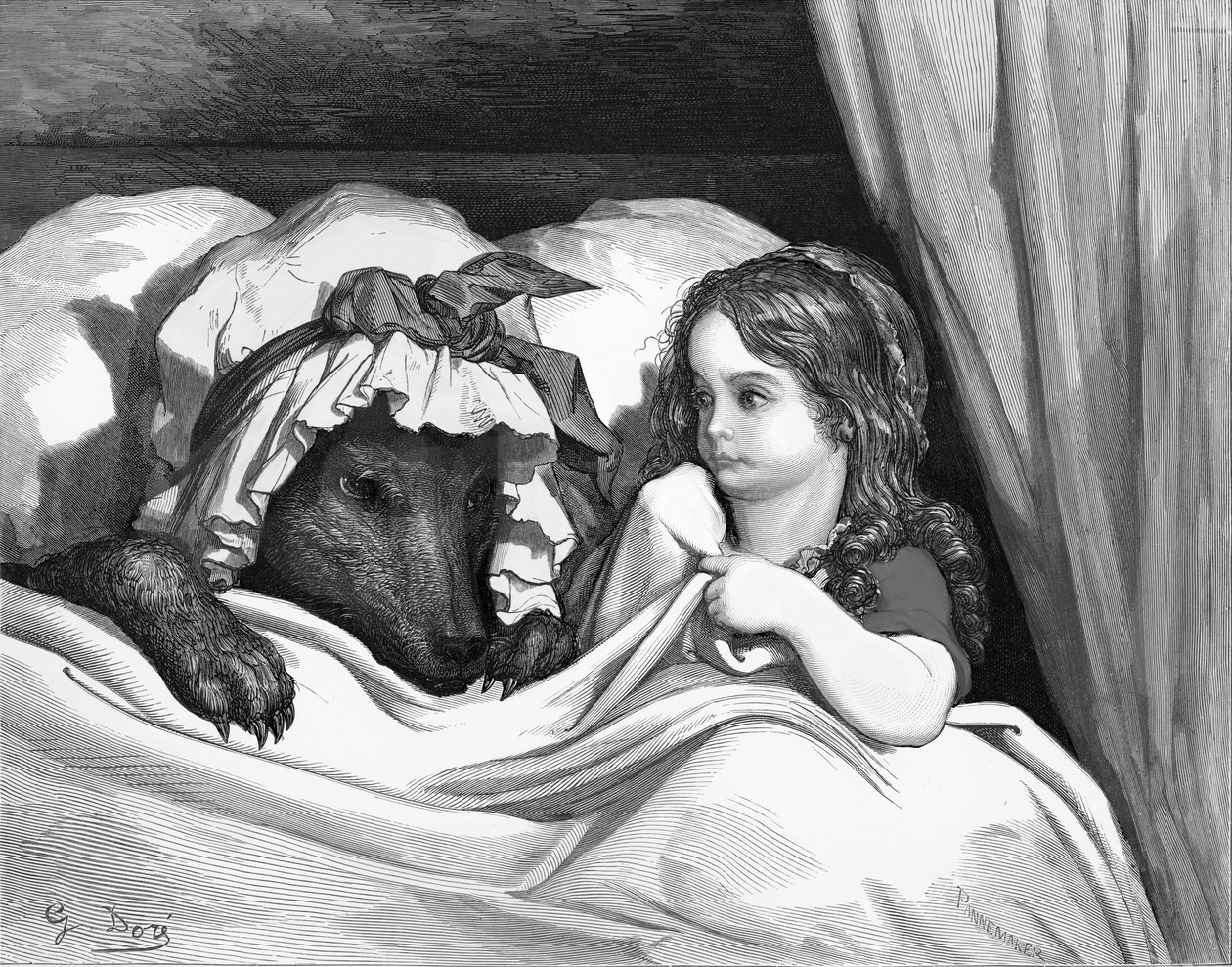 Rødhætte, gravering af Gustave Doré. af Gustave Dore