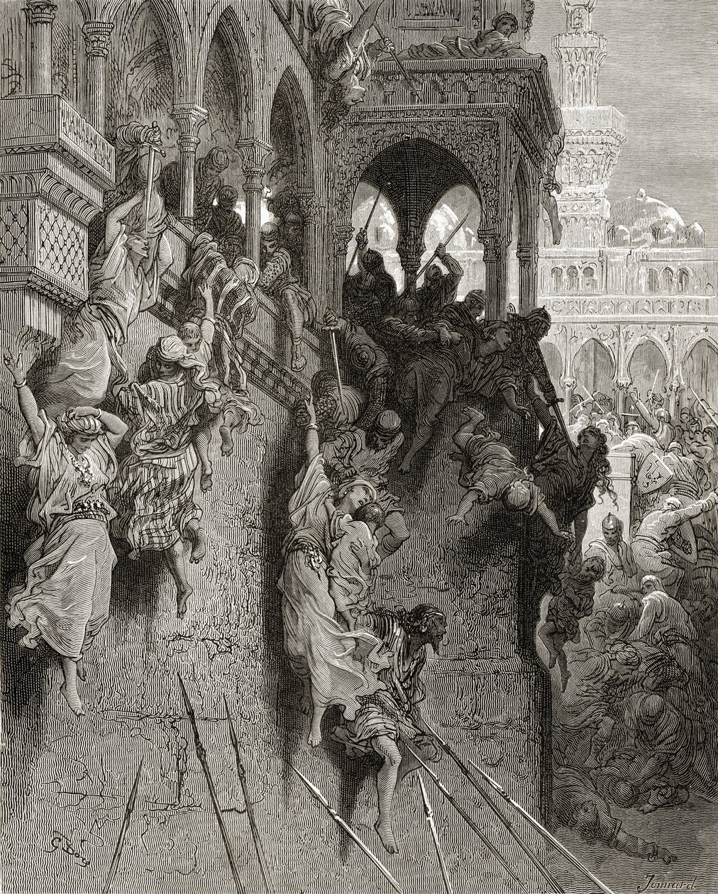 Massakren i Antiokia, illustration fra 