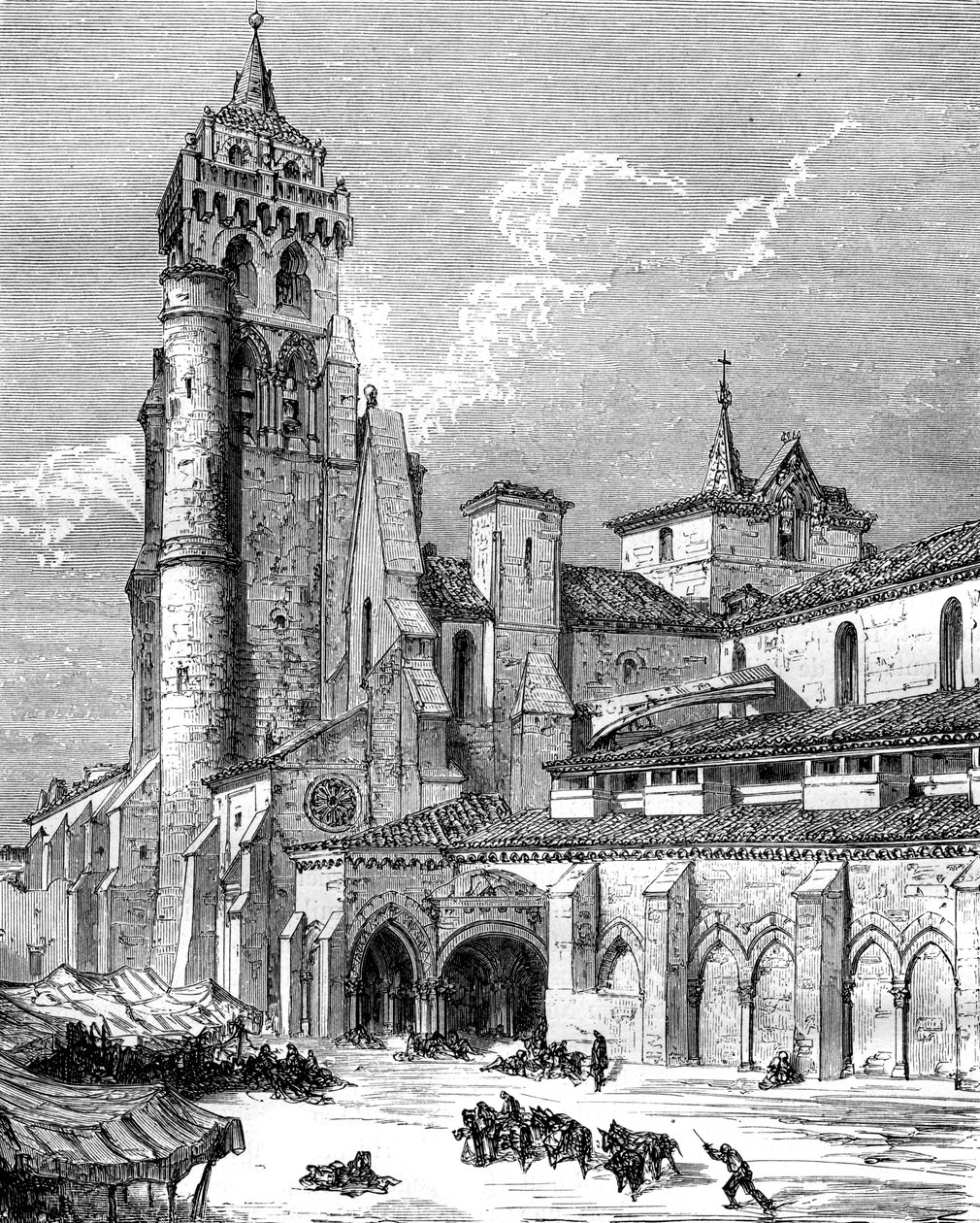 Las Huelgas Kloster, Burgos, Spanien, 1800-tallet af Gustave Dore