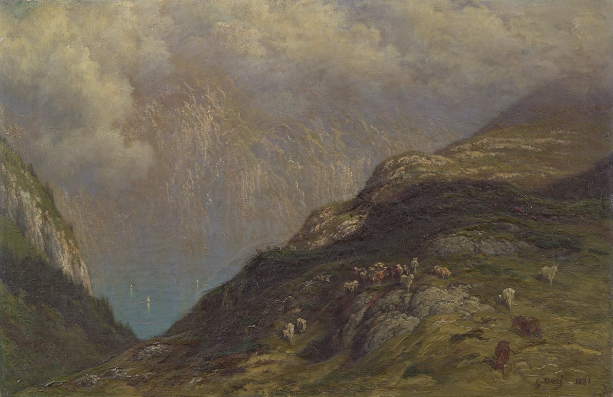 Bjerglandskab af Gustave Dore