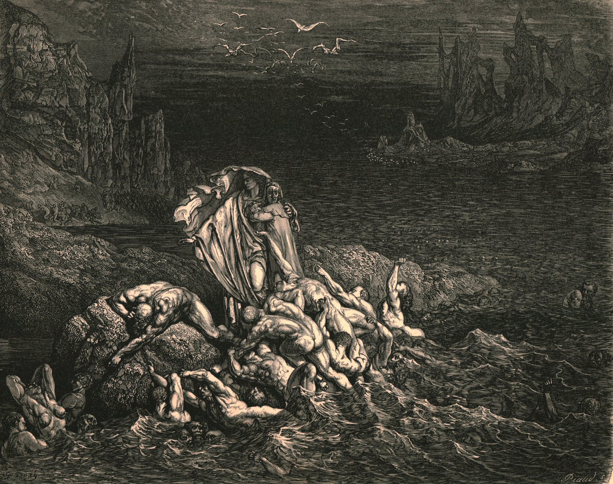 Nu ser du, søn! Sjælene hos dem, som vreden overvandt, c1890. af Gustave Dore
