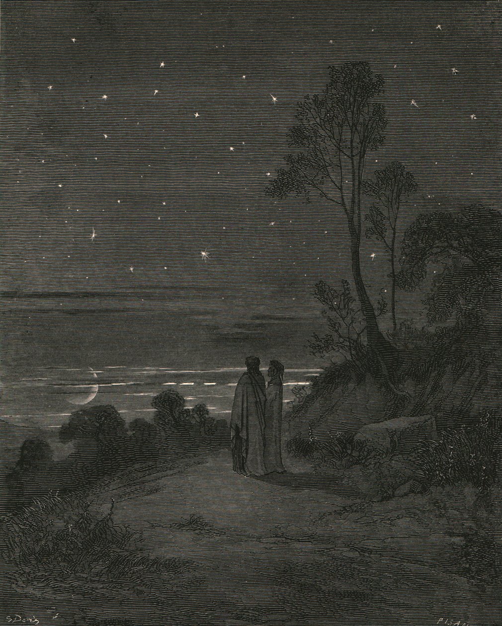 Nu var dagen afsted, c1890. af Gustave Dore