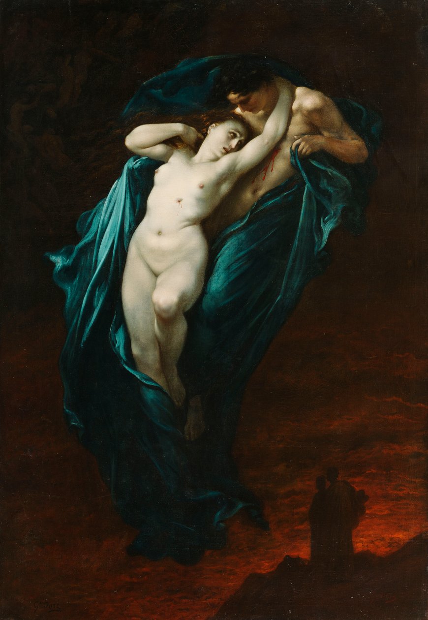 Paolo og Francesca da Rimini, 1863 af Gustave Dore