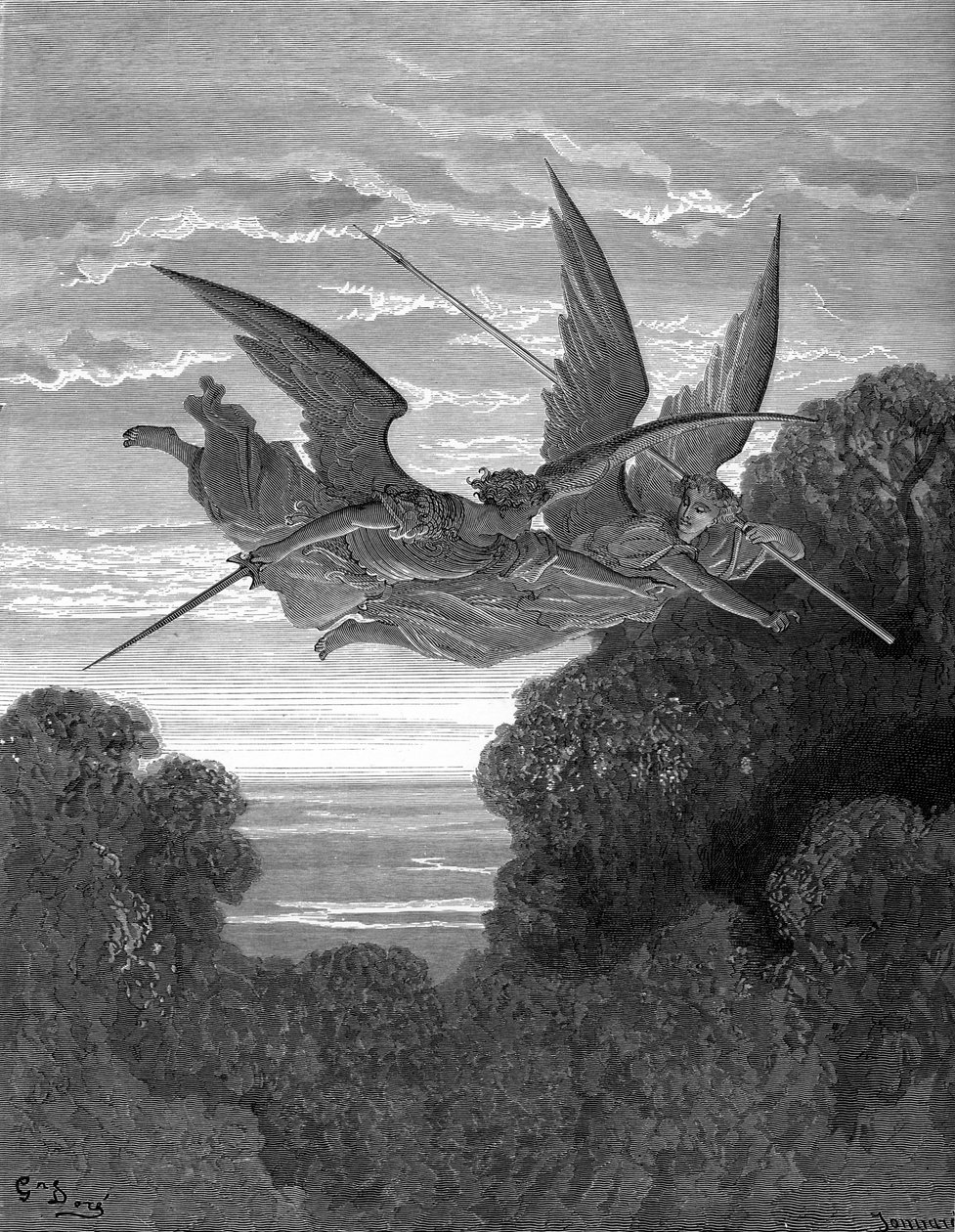 Paradise Lost: Ithuriel og Zephon, af Doré. af Gustave Dore