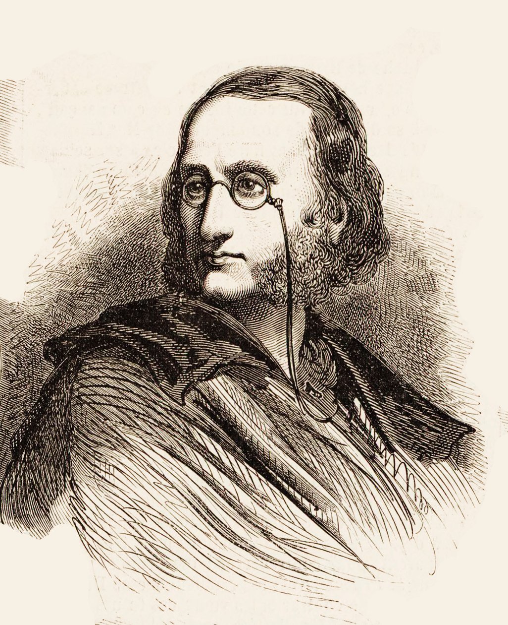 Portræt af Jacques Offenbach 1819-1880, 1860. af Gustave Dore