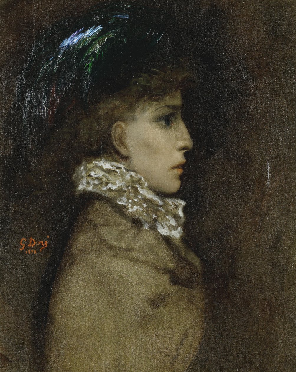 Portræt af skuespillerinden Sarah Bernhardt 1844-1923, 1870 af Gustave Dore