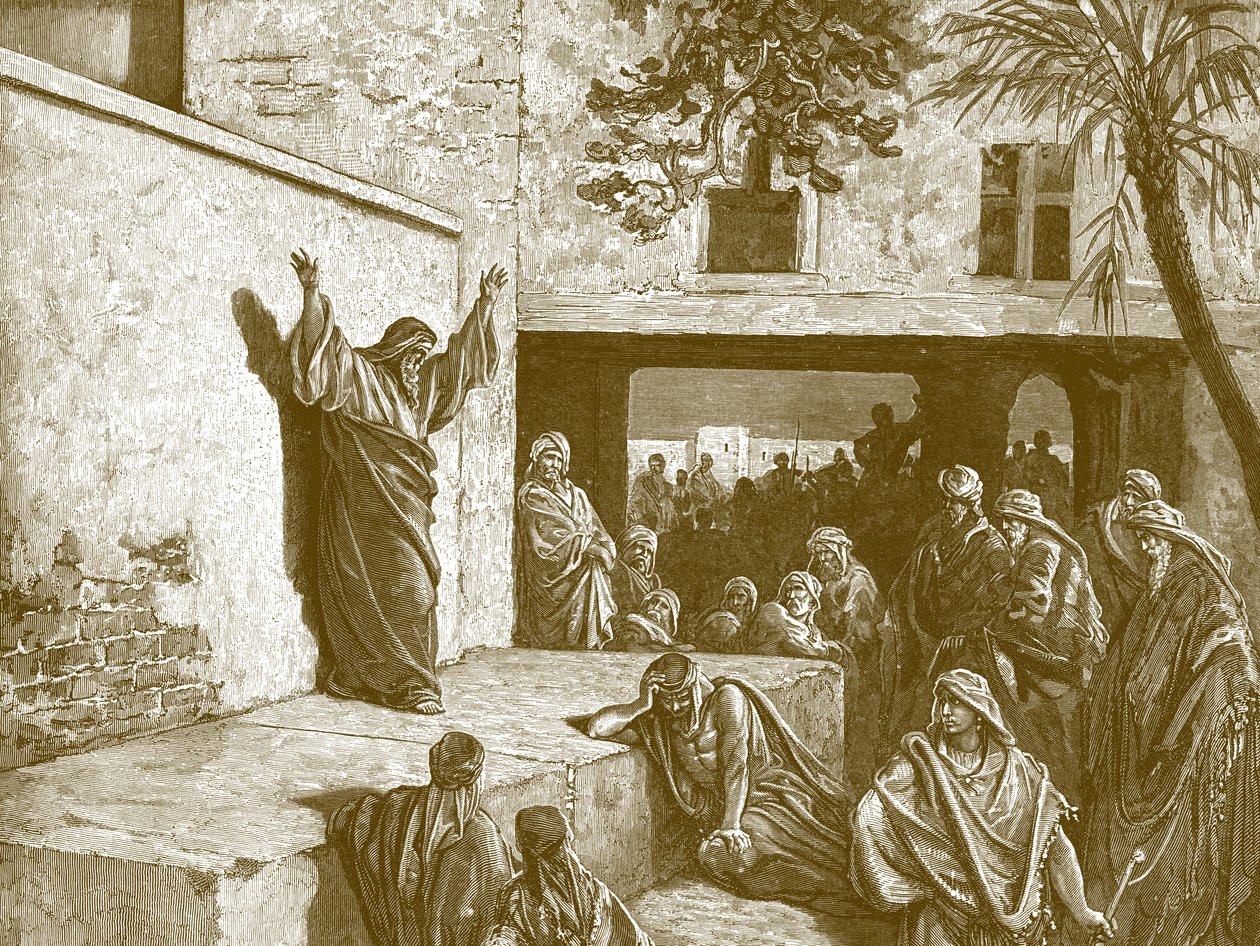 Profeten Micah, gravering af Gustave Doré - Bibel af Gustave Dore