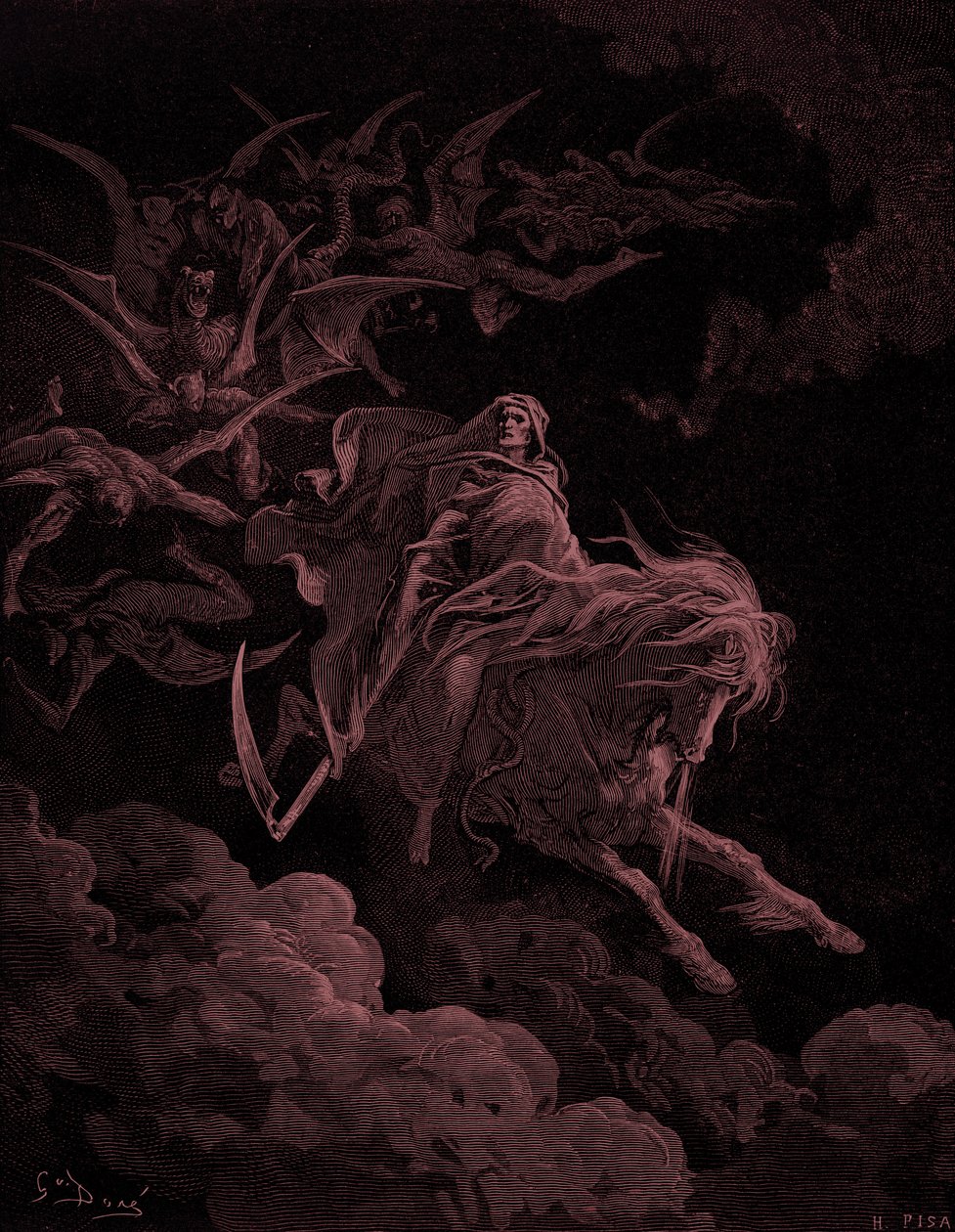 Åbenbaring: Vision of Death, af Gustave Doré. - Bibel af Gustave Dore