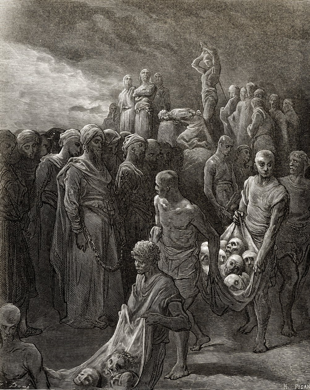 Richard I (1157-99) Løvehjerte massakrer fanger som repressalier, illustration fra 