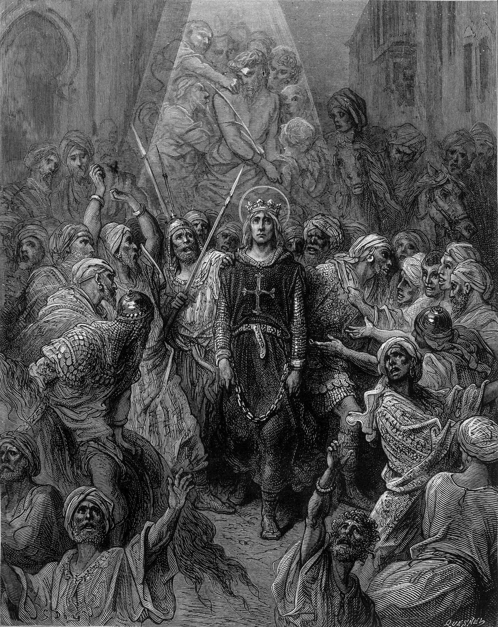 Saint Louis taget til fange i Mansoura under det 7. korstog i 1250 - gravering af Gustave Doré af Gustave Dore