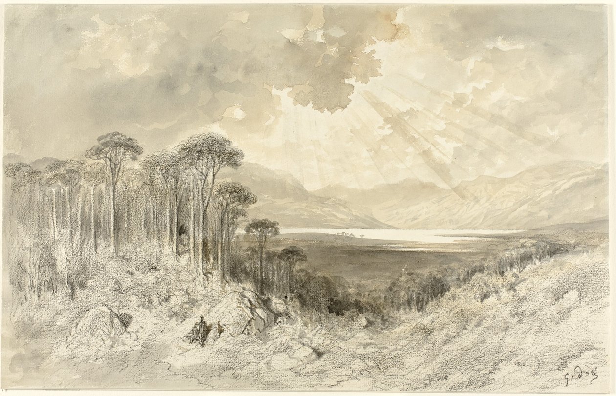 Scottish landscape, 1873dani af Gustave Dore