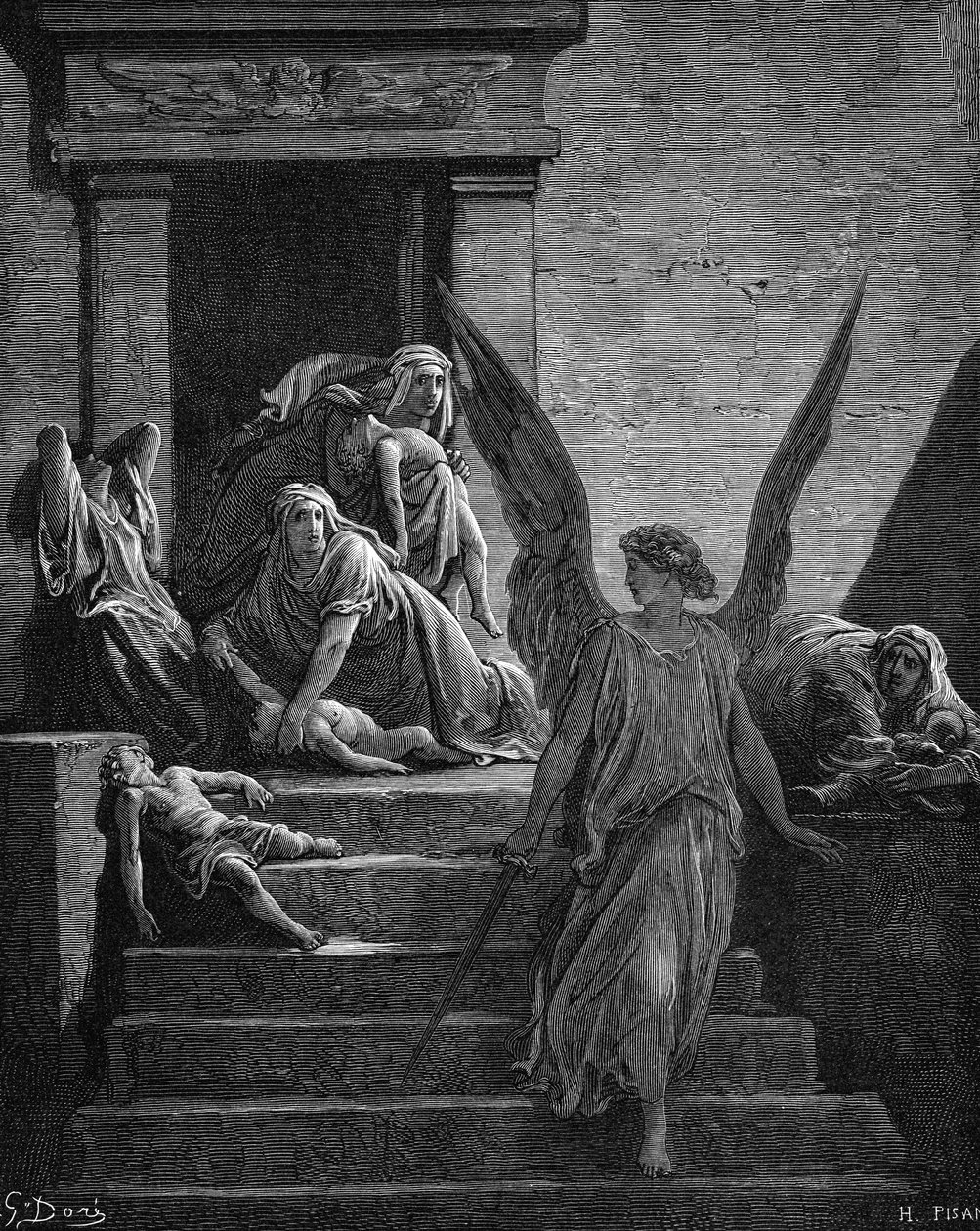 Egyptens syv plager, 1866 af Gustave Dore