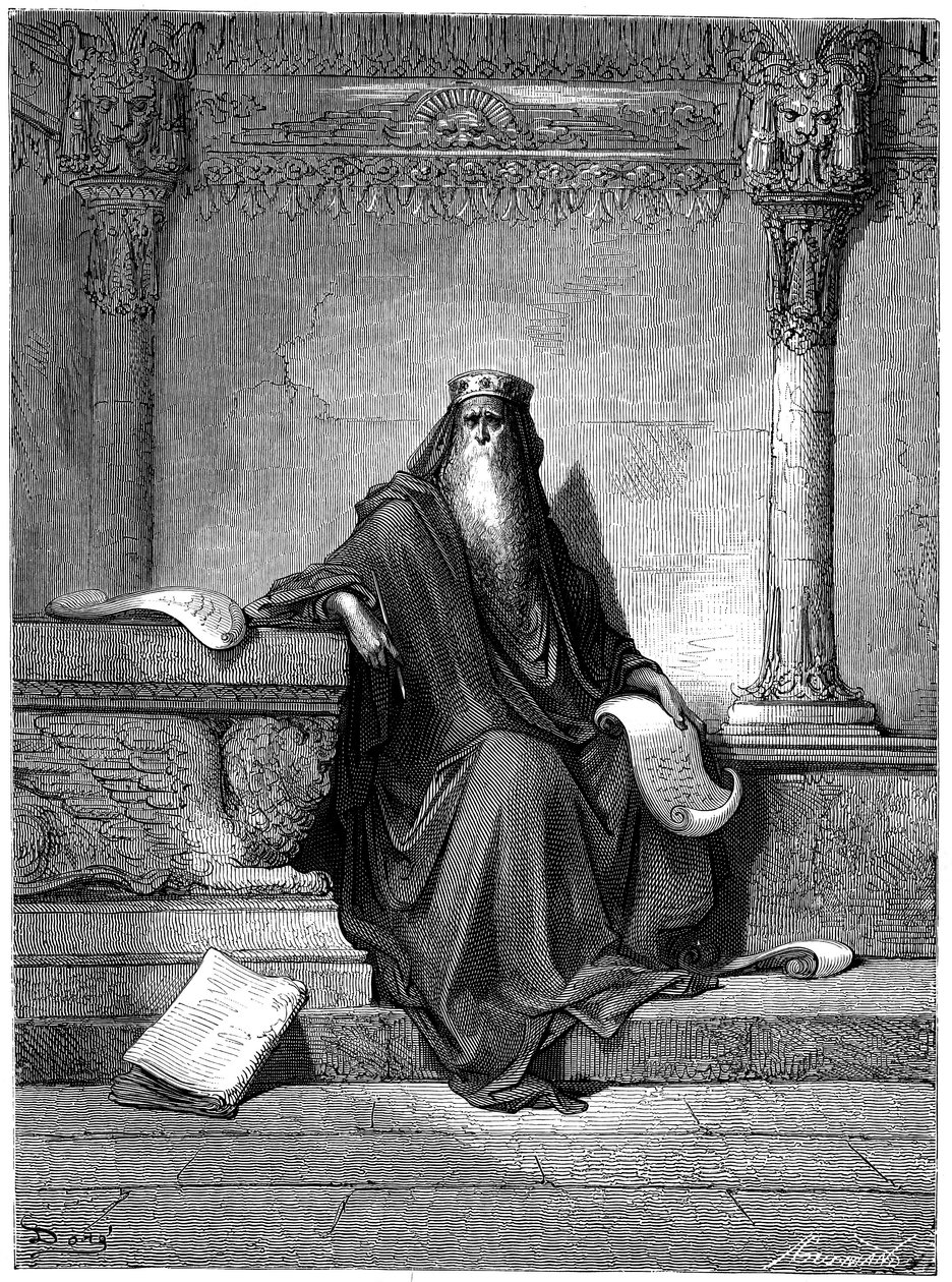 Salomon - Illustration af Gustave Dore (1832-1883) til The Bible (1866). af Gustave Dore