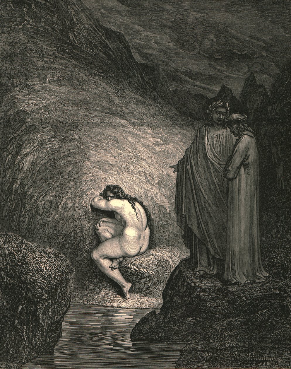 Det er den elendige Myrrhas gamle sjæl, c1890. af Gustave Dore